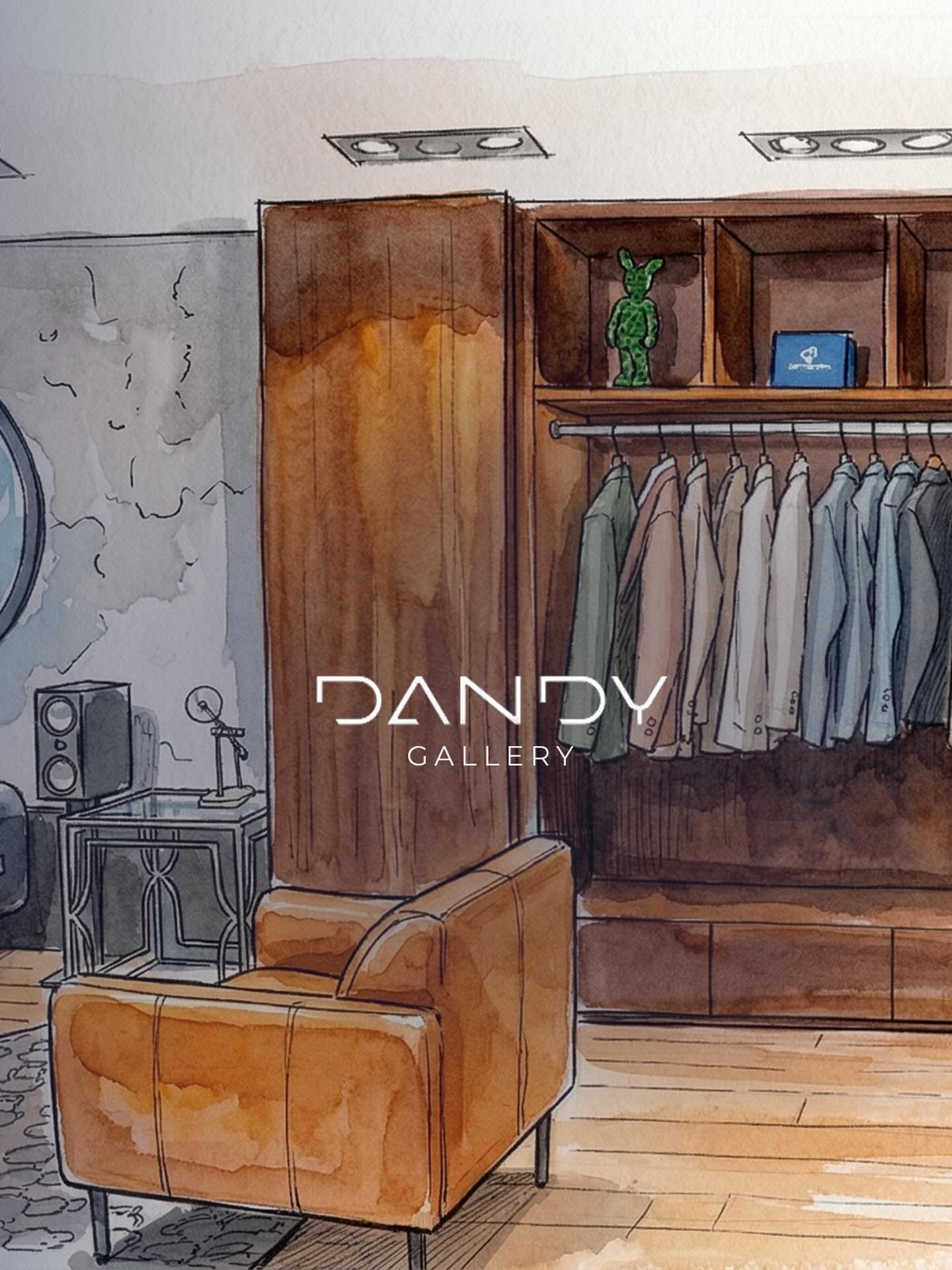 Aquarela do interior da Dandy Gallery